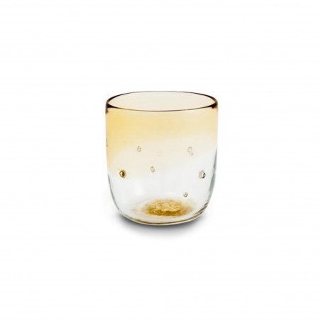 Bicchiere in Vetro con Pepite d'Argento Dogale | De Wrachien Gioielli