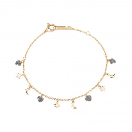 BRACCIALE IN ARGENTO CON PENDENTI E MICRODIAMANTI JOLIE