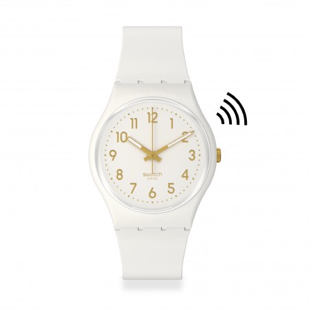 Orologio Swatch WHITE BISHOP PAY! SO28W111-5300 | De Wrachien Gioielli