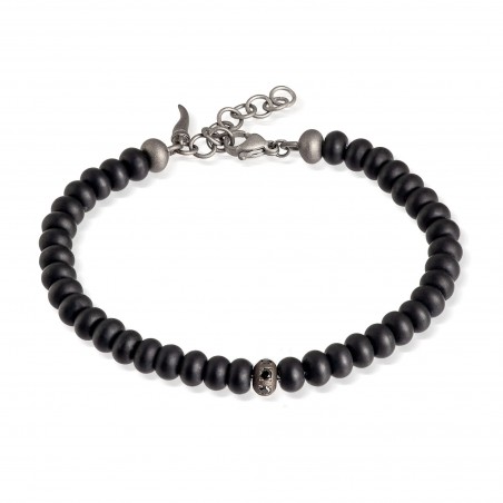 Bracciale in titanio MANO J HEART STONE HEASTBRONITB3PT| De Wrachien Gioielli