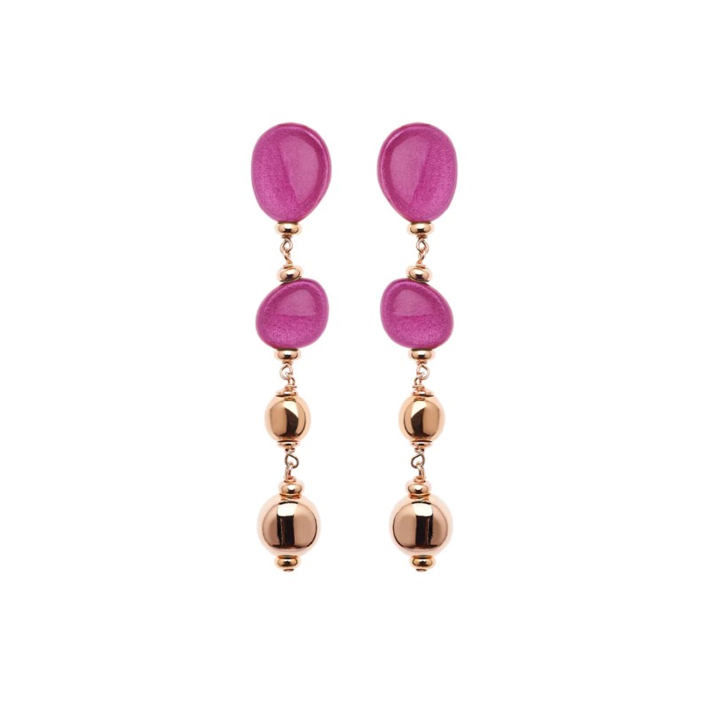 Orecchin in argento Rosso Prezioso RIVER MISSISSIPI| De Wrachien Gioielli