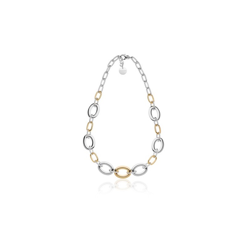 Collana Brighton Bicolore Argento E Oro Con Ciondolo Cuore Alato E Sfera, Nuova Con Etichette - Foto 3