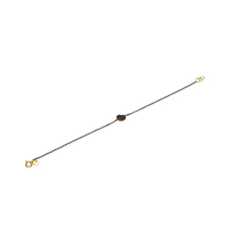 Bracciale in oro e diamanti Ginger CUORE NERO | De Wrachien Gioielli