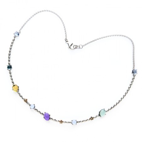 Collana de'Nobili in argento e pietre | De Wrachien Gioielli