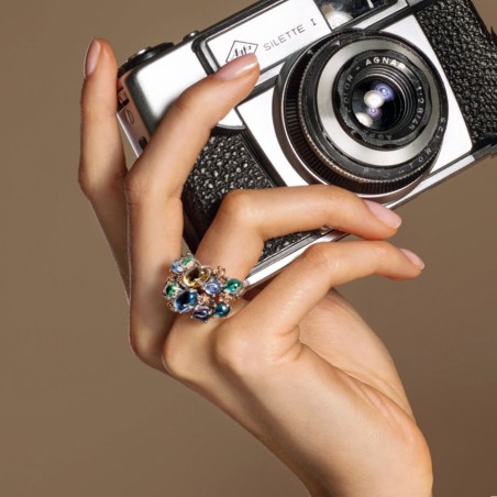 Anello de'Nobili in argento e pietre | De Wrachien Gioielli