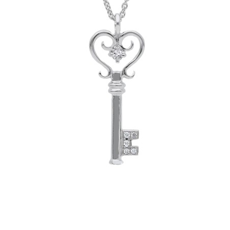 Girocollo in oro bianco e diamanti | De Wrachien Gioielli