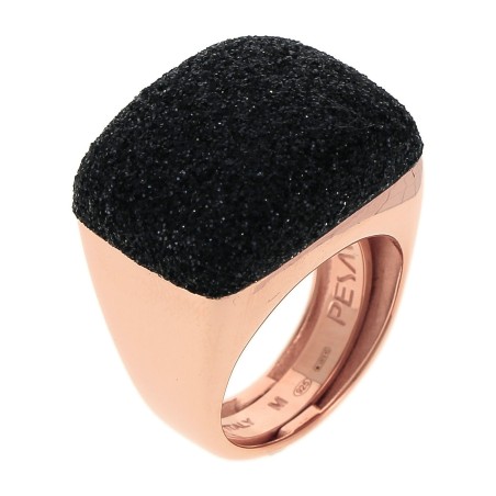 Anello Pesavento in argento e polvere di diamanti | De Wrachien  Gioielli