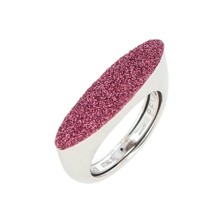 Anello Pesavento in argento e polvere di diamanti | De Wrachien  Gioielli