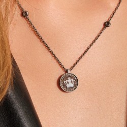 Collana MANO J in titanio e diamanti | De Wrachien Gioielli