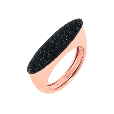 Anello Pesavento in argento e polvere di diamanti | De Wrachien  Gioielli