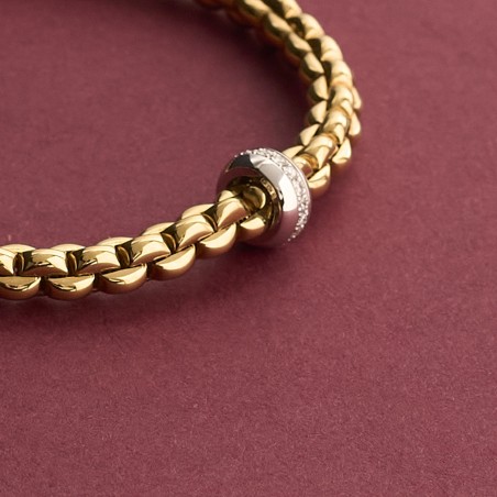 Bracciale Fope in oro e diamanti | De Wrachien Gioielli