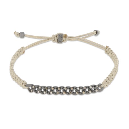 Bracciale MANO J in titanio e diamanti | De Wrachien Gioielli
