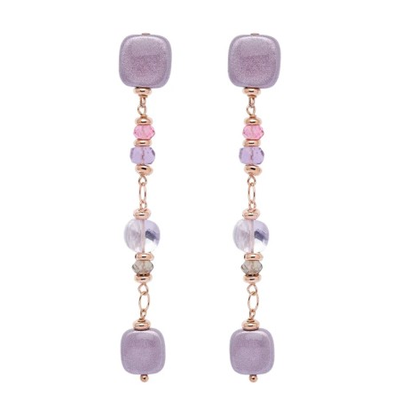 Orecchini in argento Rosso Prezioso LONG MIGNON | De Wrachien Gioielli