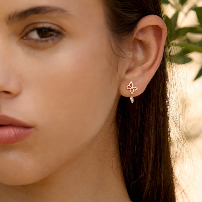 Orecchini in argento Rosso Prezioso MONO SEMINO | De Wrachien Gioielli