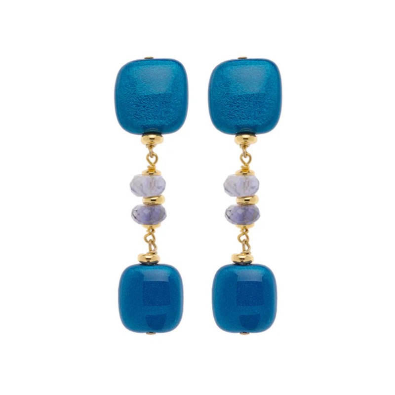 Orecchini Rosso Prezioso in argento e legno d'ulivo | De Wrachien Gioielli