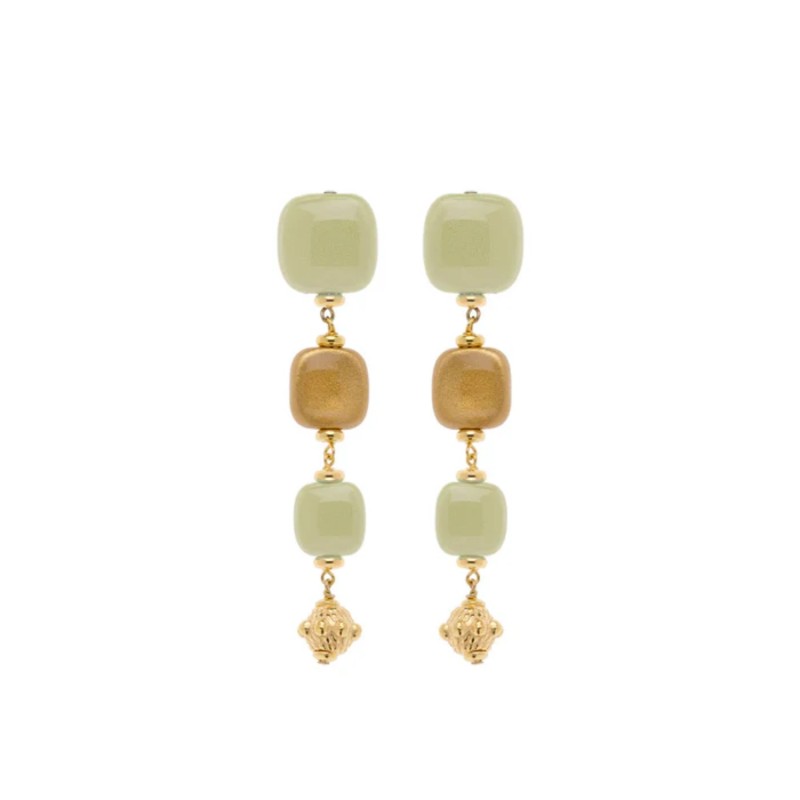 Orecchini Rosso Prezioso in argento e legno d'ulivo | De Wrachien Gioielli