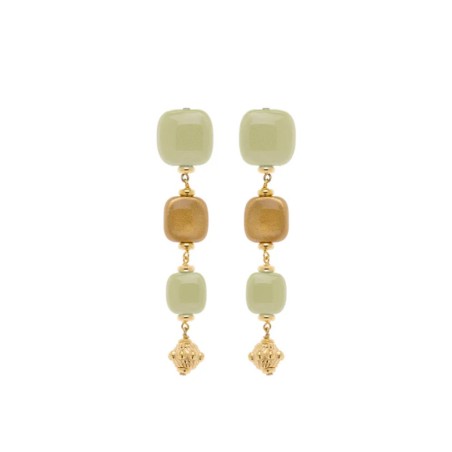 Orecchini Rosso Prezioso in argento e legno d'ulivo | De Wrachien Gioielli