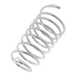 Anello Pesavento DNA in argento e diamanti | De Wrachien Gioielli