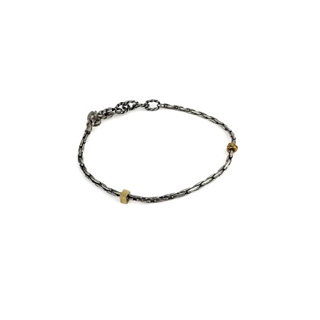 Bracciale in argento e oro Giacomo Burroni | De Wrachien Gioielli