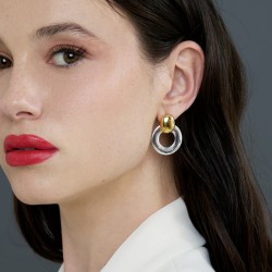 Orecchini Rosso Prezioso in argento e legno d'ulivo | De Wrachien Gioielli