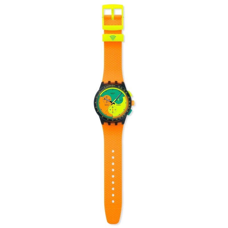 Orologio Swatch SWATCH NEON SIGNAL FLAG PAY! SUSB108-6000 | De Wrachien Gioielli