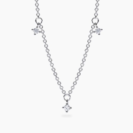 Collana Mabina in argento con diamanti lab-grown | De Wrachien Gioielli