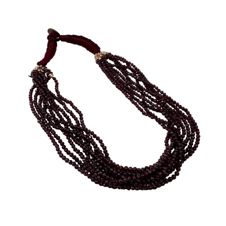 COLLANA GEMMARIUM GRANATO | De Wrachien Gioielli