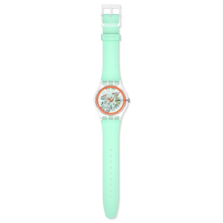 Orologio Swatch New Gent SWEETLY MINT PAY! SO29K120-6000 | De Wrachien Gioielli