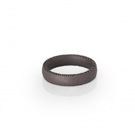 FEDE MATRIMONIALE IN TITANIO E DIAMANTI BLACK