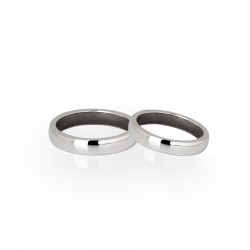 FEDE MATRIMONIALE IN ORO BIANCO RODIATO 18 KT E INTERNO IN TITANIO. FEDE MATRIMONIALE IN ORO BIANCO RODIATO 18 KT E INTERNO IN TITANIO.
