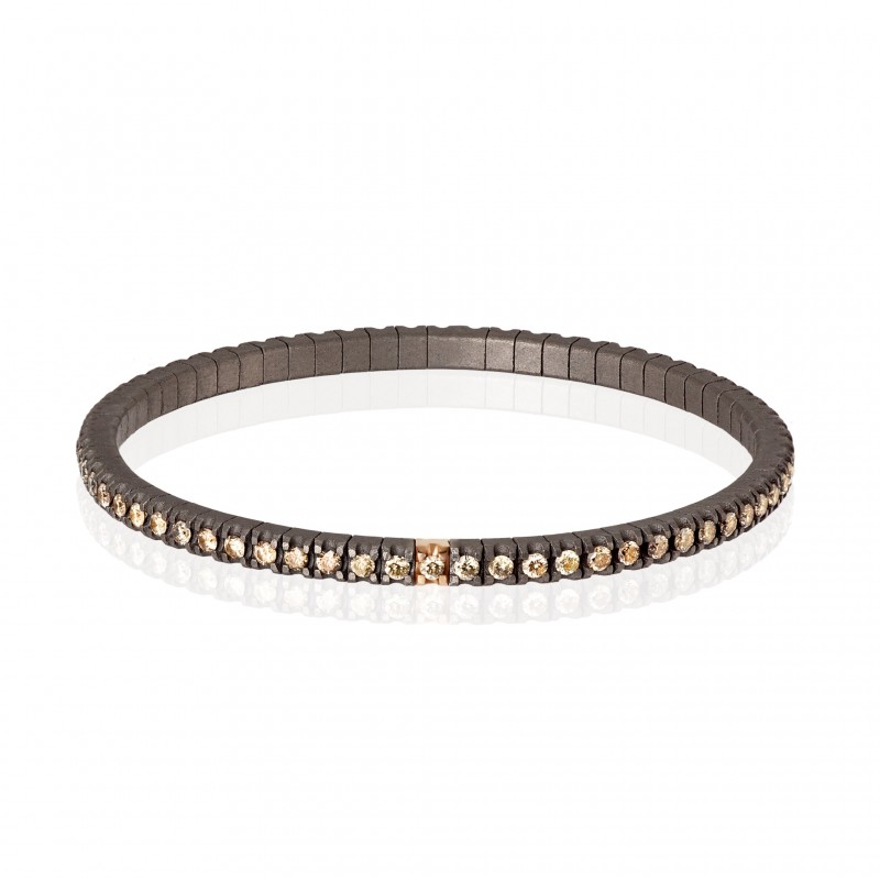Bracciale tennis in titanio Mano J TENBRTBROWRG3PT | De Wrachien Gioielli Bracciale tennis in titanio Mano J TENBRTBROWRG3PT | De Wrachien Gioielli