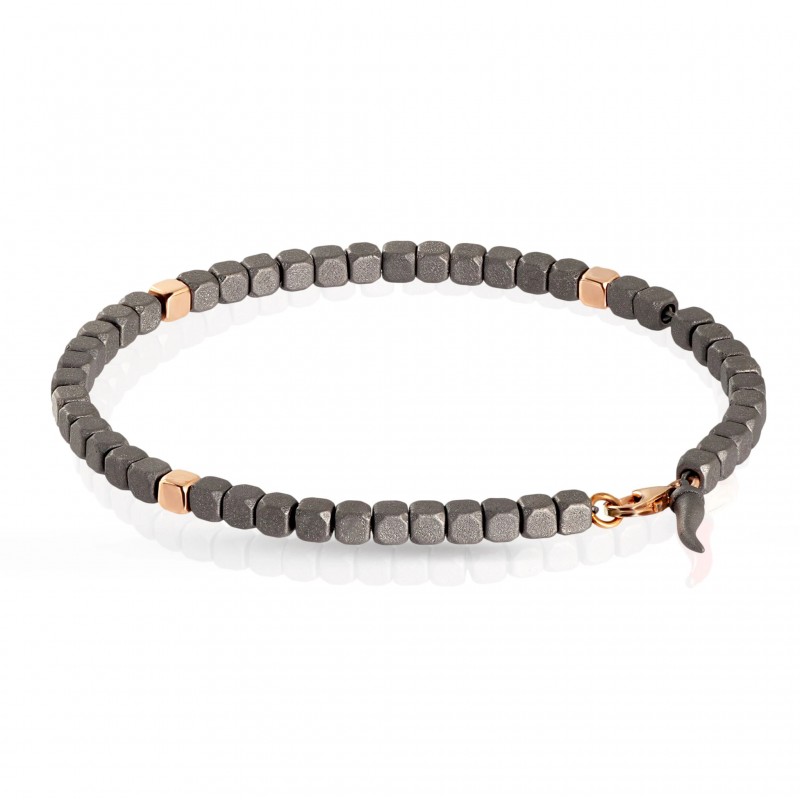 HardWear:Large Link Bracelet in Titanium and White Gold & Co. US