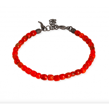 Bracciale in titanio MANO J HEART STONE HEASTBRCOR | De Wrachien Gioielli