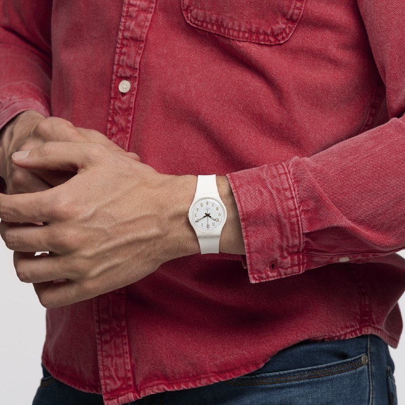 Orologio Swatch Original Gent WHITE BISHOP AGAIN SO28W106-S14 De